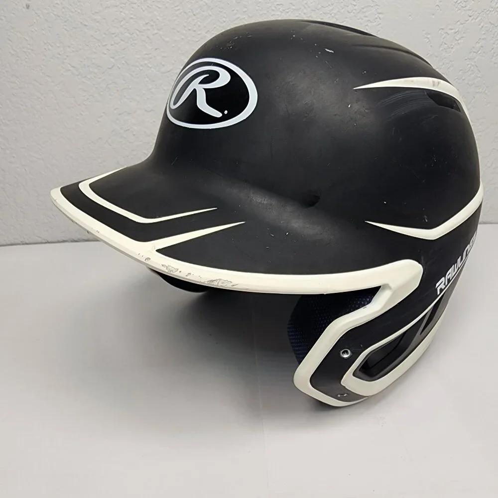 Rawlings Baseball Helmet MACH-JR Black and White Accents Size 6 3/8-7 1/2 Padded - Picture 1 of 12